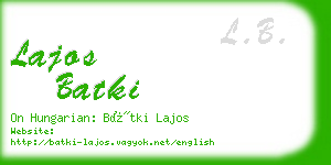 lajos batki business card